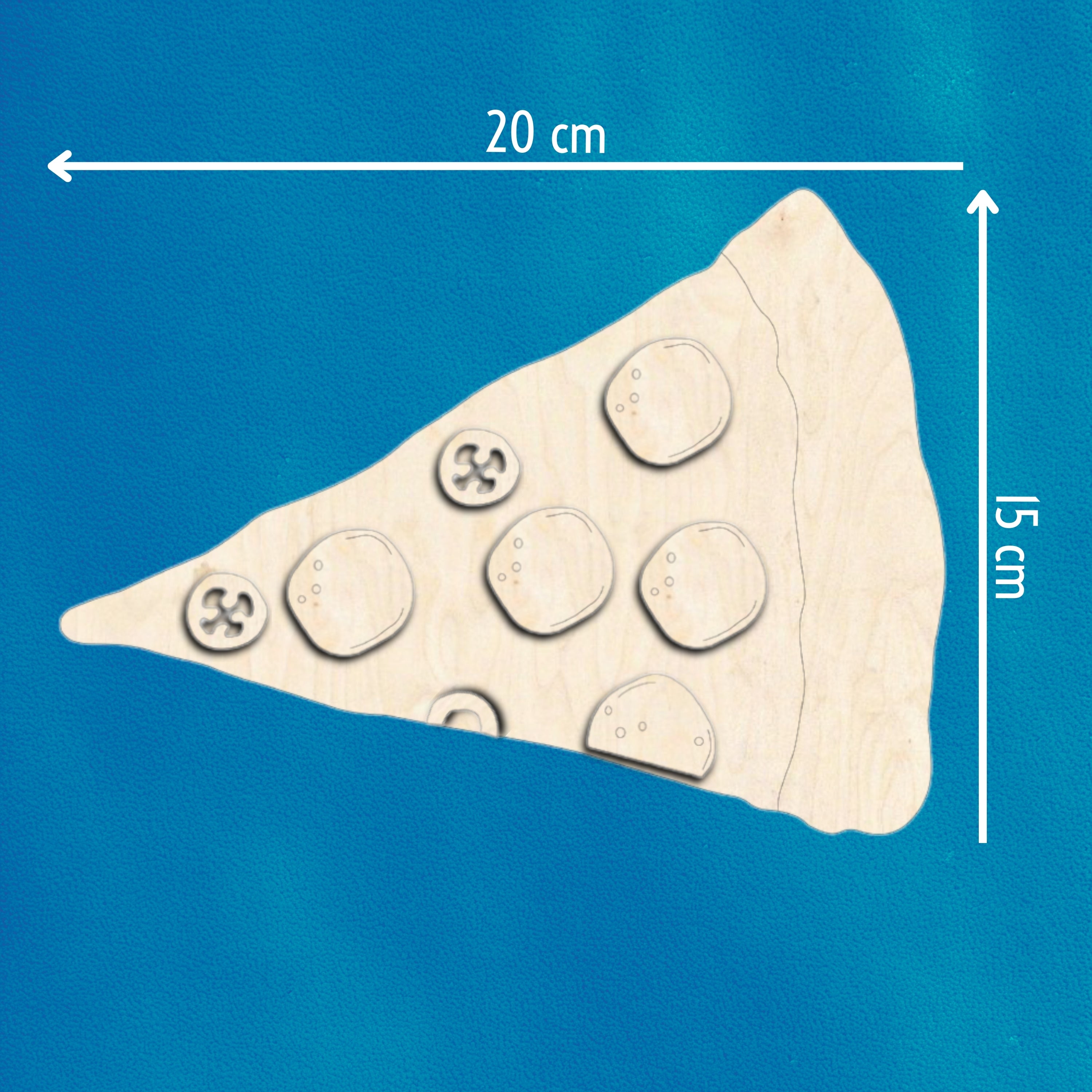 Pizza Ahşap Boyama Etkinlik Seti + Eğitici Çocuk Aktivite + Fırça + Akrilik Boya Kreş Okul Öncesi