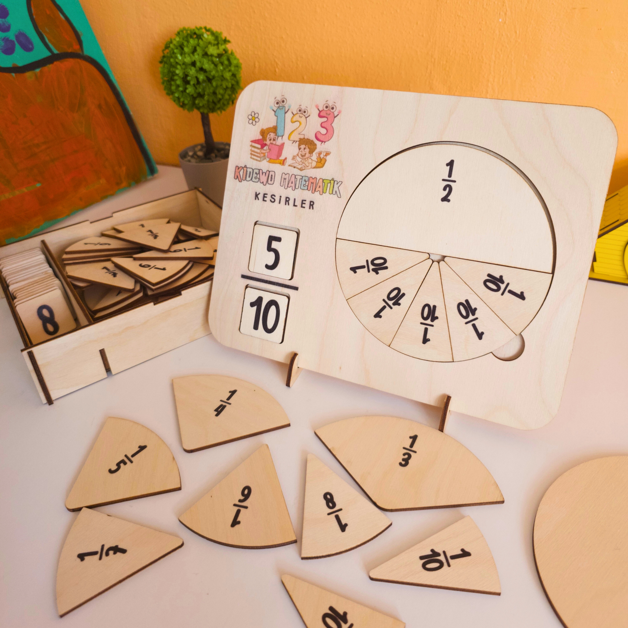 Yaz Tatili Ahşap Matematik Seti – Toplama, Çıkarma, Çarpma ve Kesir