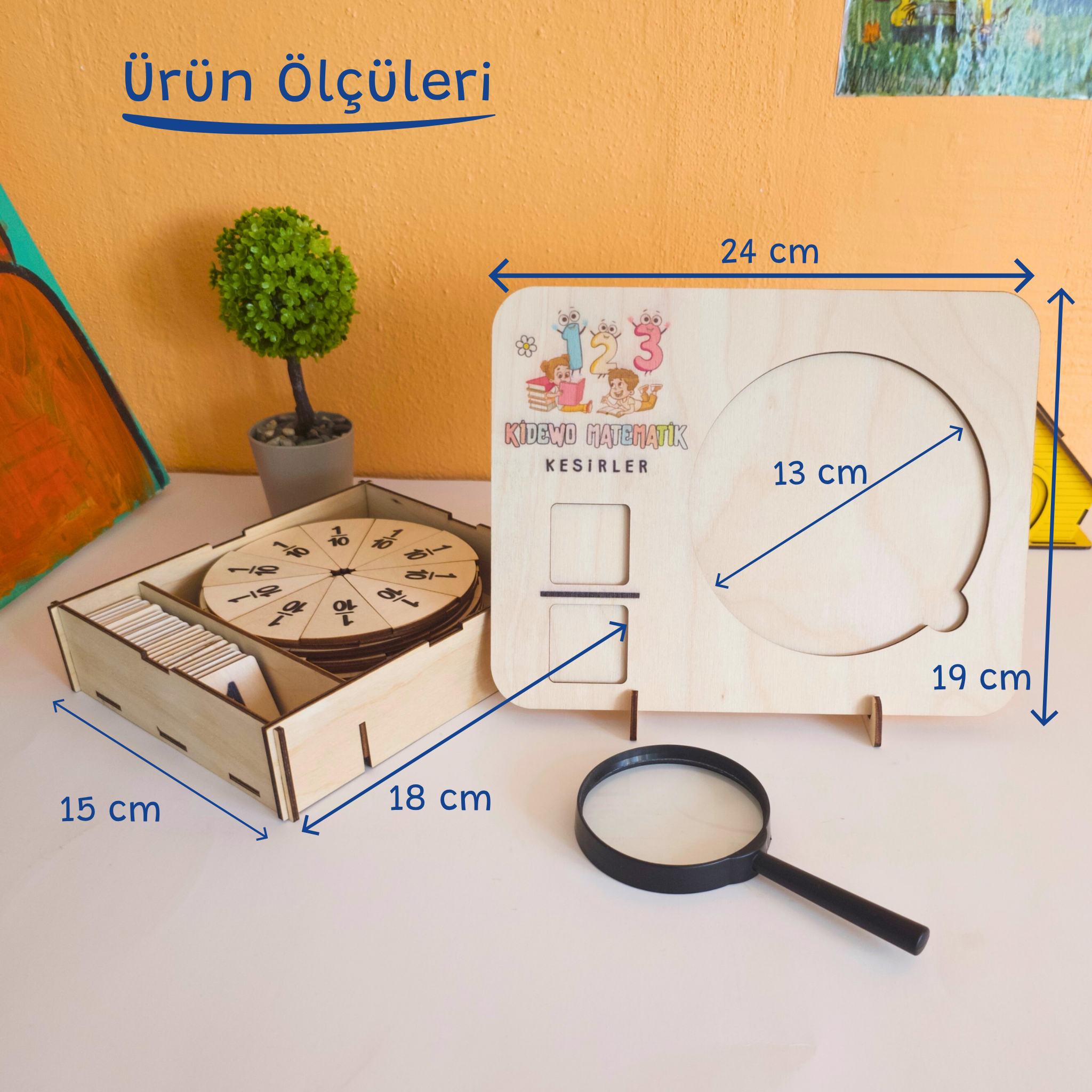 Yaz Tatili Ahşap Matematik Seti – Toplama, Çıkarma, Çarpma ve Kesir