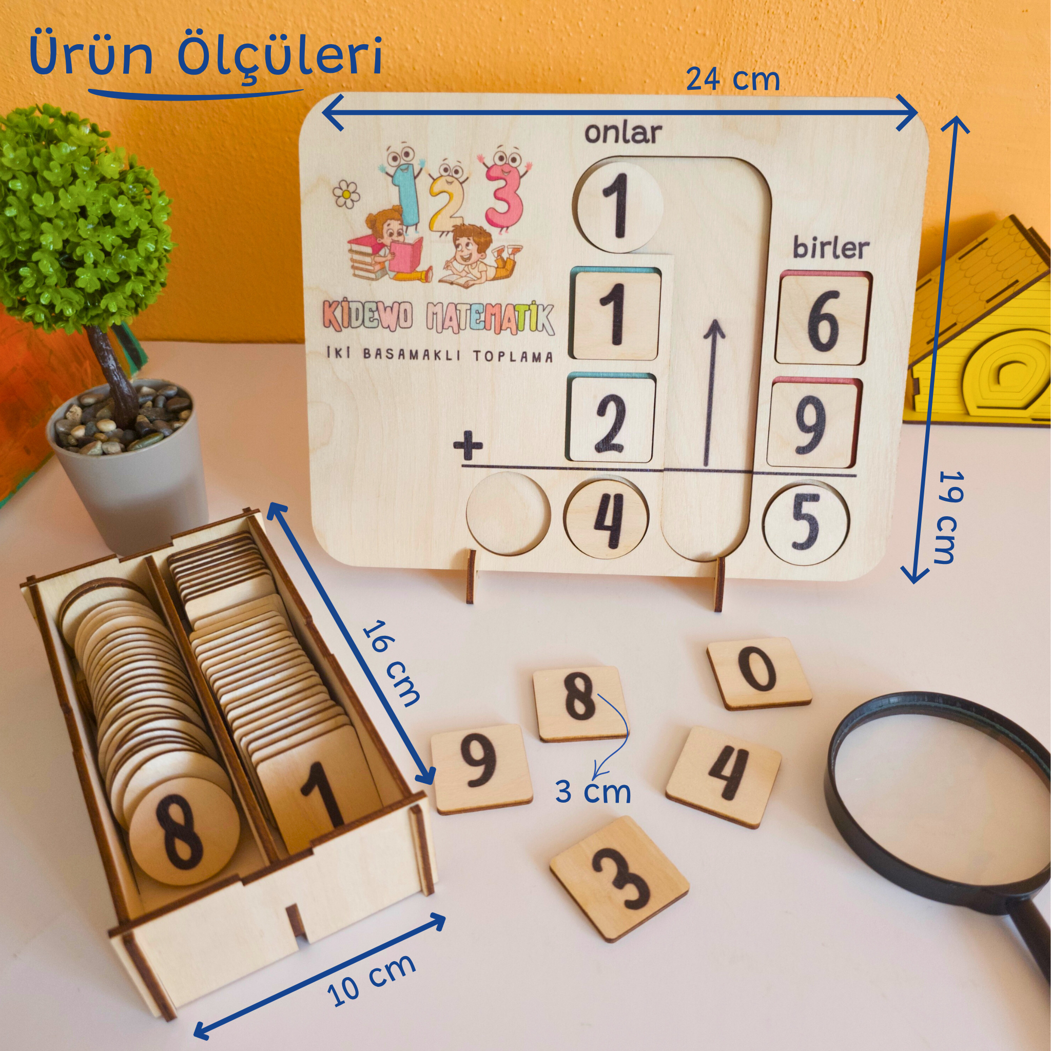 Yaz Tatili Ahşap Matematik Seti – Toplama, Çıkarma, Çarpma ve Kesir