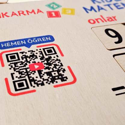 KIDEWO MONTESSORI AHŞAP MATEMATİK SETİ | ÇİFT BASAMAKLI ÇIKARMA EĞİTİCİ AHŞAP OYUNCAK