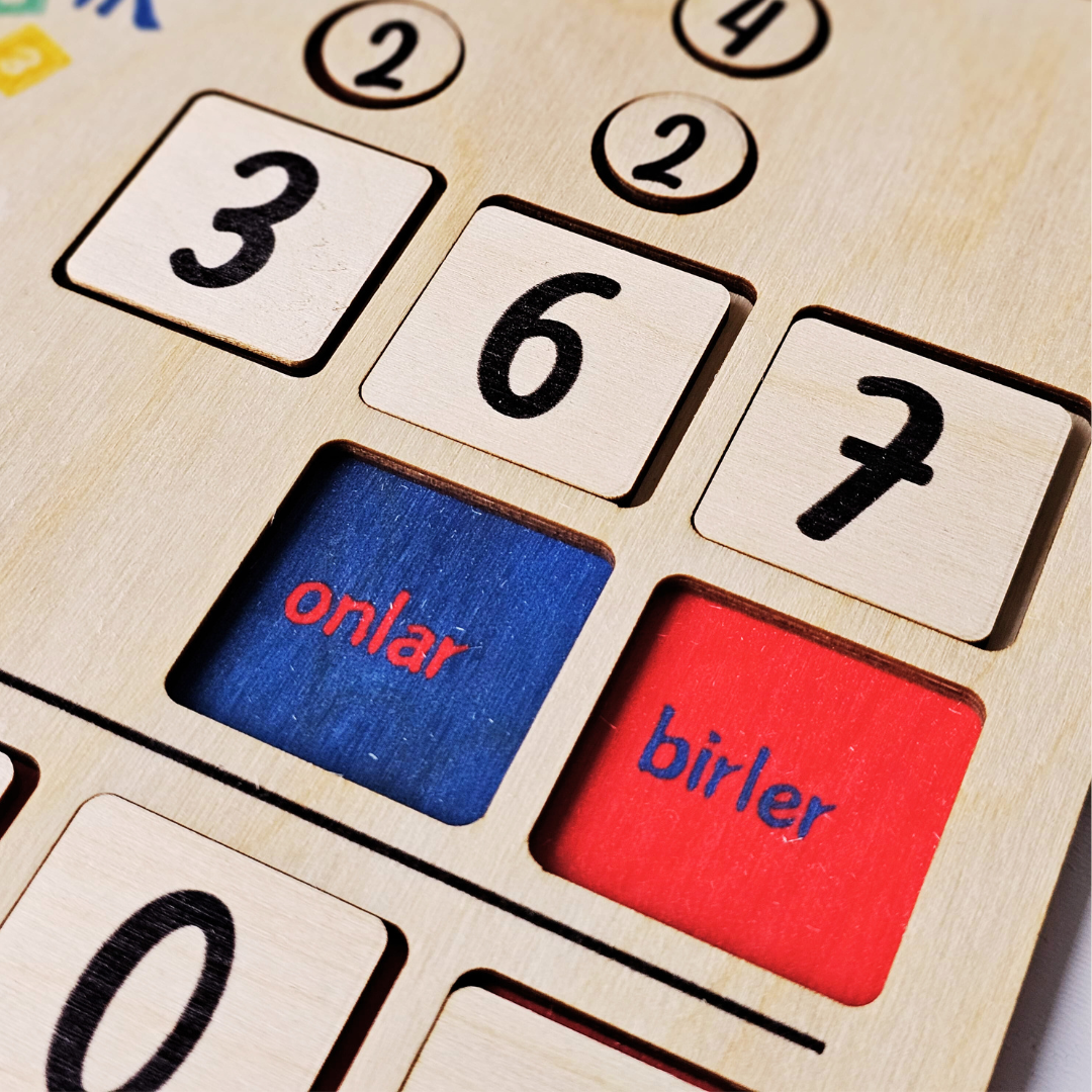 Kidewo Montessori Ahşap Matematik Seti | Toplama, Çıkarma ve Çarpma Eğitici Ahşap Oyuncak
