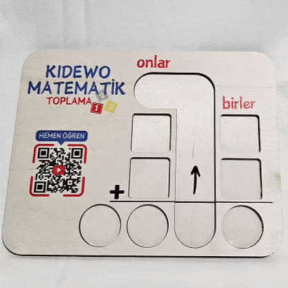 KIDEWO MONTESSORI AHŞAP MATEMATİK SETİ | ÇİFT BASAMAKLI TOPLAMA EĞİTİCİ AHŞAP OYUNCAK